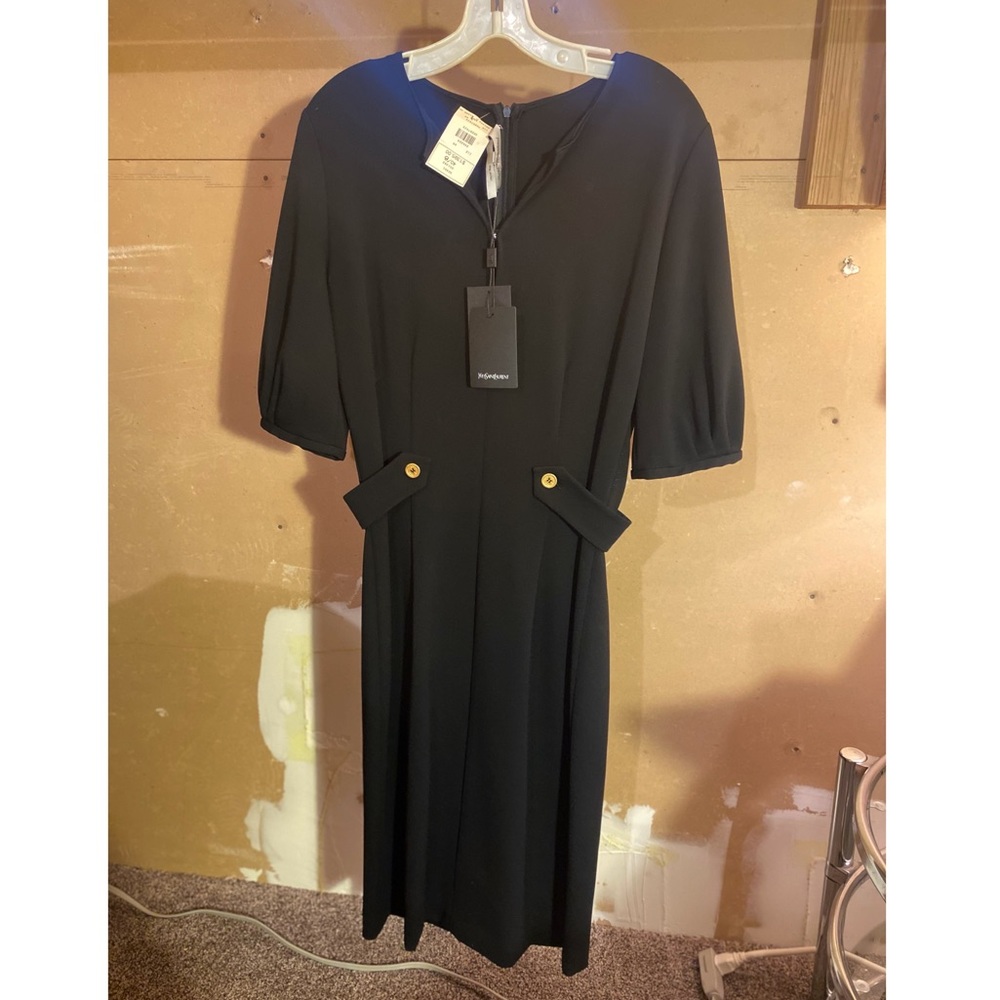 Yves Saint Laurent NWT Black Dress $1395, size 40
